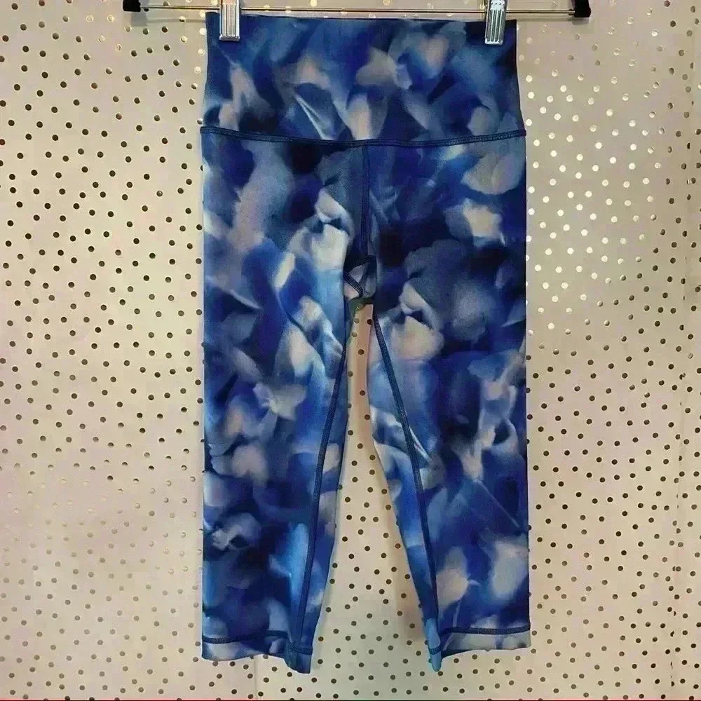 Lululemon Blue Tie Dye Capris